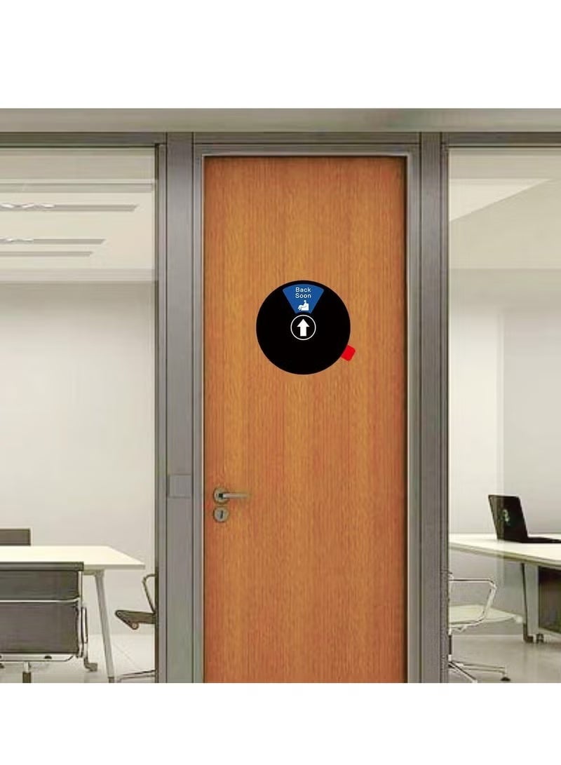 Office Privacy Sign,Magnetic Door Sign,Do Not Disturb/Please Knock/Out of Office/In A Meeting/Back Soon/Working Remotely for Conference Room Any Room That Needs Privacy- Black - Image 3